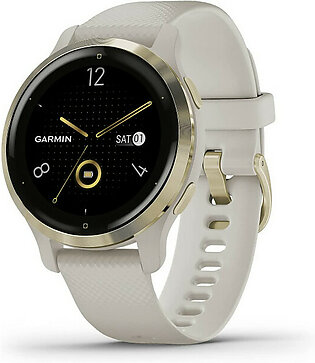 Garmin	Venu 2S Smart Watch Light Gold Stainless Steel Bezel W/ Light Sand Case and Silicone Band