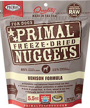 Primal Dog Freeze Dried Venison  Nugget 14 oz.