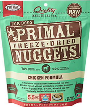 Primal Dog Freeze Dried Chicken  Nugget 14 oz.