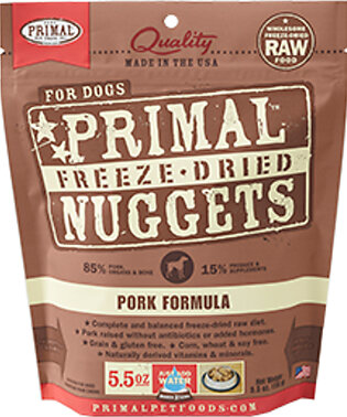 Primal Dog Freeze Dried Pork  Nugget 14 oz.