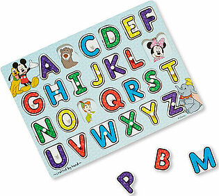 Wooden Alphabet Peg Puzzle Disney