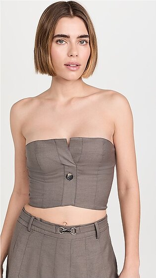 Button Detailed Tube Top