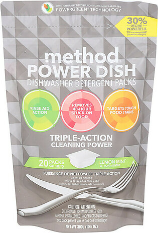 METHOD Power Dish Dishwasher Detergent Packs Lemon Mint