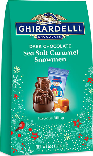 GHIRARDELLI Dark Chocolate Sea Salt Caramel Snowman