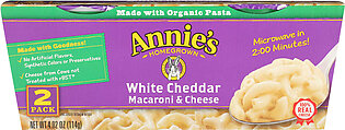 ANNIE'S Mac & Cheese White Cheddar 2ct.