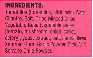 TRES LATIN FOOD Tomatillo Salsa Serrano