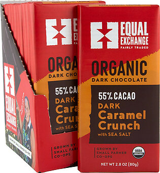 EQUAL EXCHANGE Organic Dark Chocolate Caramel Crunch With Sea Salt