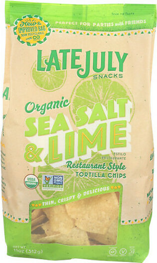 LATE JULY Organic Multigrain Chip Sea Salt Lime