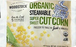 WOODSTOCK Organic Frozen Steamable Super Sweet Cut Corn