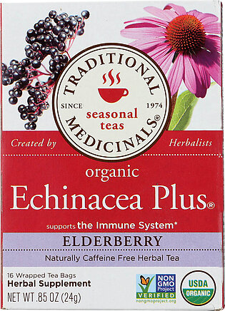 TRADITIONAL MEDICINALS Echinacea Elder Tea Organic 16ct
