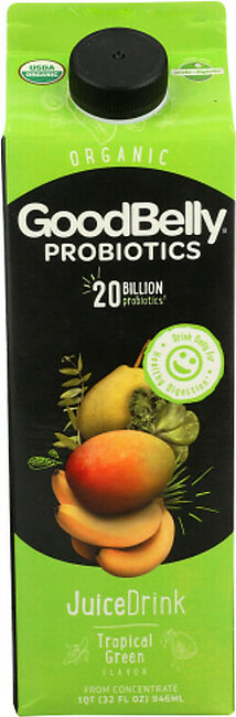 GOODBELLY Probiotics Juice Tropical Green
