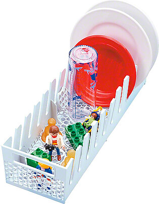 GMFO    Multi-purpose dishwasher basket with separate areas for baby bottles and small items.