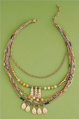 Multi Stone Goddess Layered Necklace