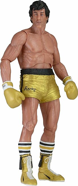 NECA 40th Anniversary Series 1 Rocky Action Figure (7″ Scale), Gold