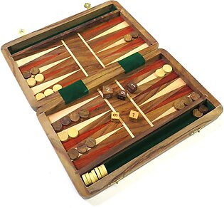 Fair trade Wooden Folding 10 Backgammon set by Purity