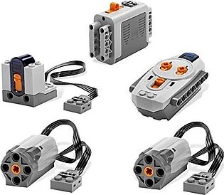 LEGO 5pc Power Functions Motor Battery IR Remote Receiver SET