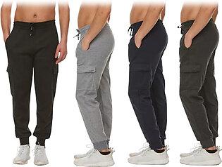 3-Pack: Men's Jogger Pants with Cargo Pockets