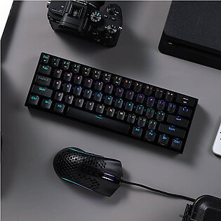 Redragon K530 PRO 60% RGB Wireless Mechanical Black Keyboard M808 Black Lightweight RGB Gaming Mouse Bundle