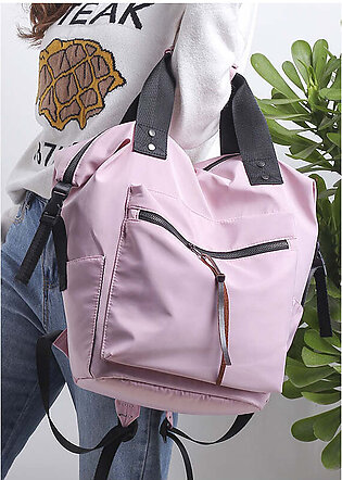 Fine Pink Large Capacity Cotton Backpack Bag