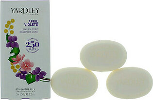 Yardley April Violets by Yardley of London, 3 x 3.5oz Luxury Soap women