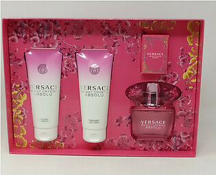 Versace Bright Crystal Absolu by Versace, 4 Piece Gift Set for Women  outlet
