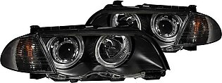Black LED Halo Projector Headlights with Corner Lights (121269)