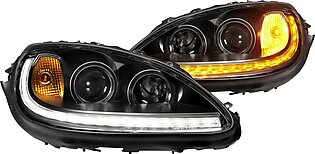 Black Projector Headlights with Sequential LED DRL (121571)
