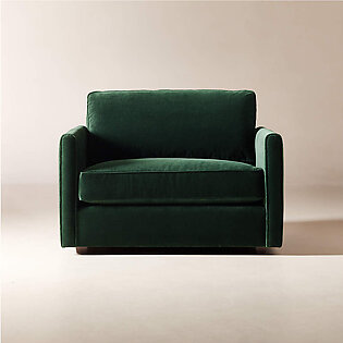 Malea Green Velvet Chair and a Half