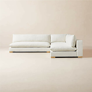 Deseo 3-Piece L-Shaped White Performance Fabric Sectional Sofa With Loveseat