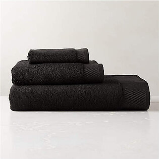 Arlow Organic Cotton Black Bath Sheet Set