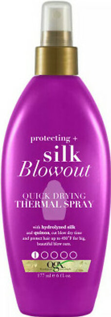 BL Ogx Silk Blowout Thermal Spray 6oz Pump - Pack of 3