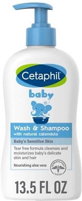 BL Cetaphil Baby Wash And Shampoo 13.5oz Pump - Pack of 3
