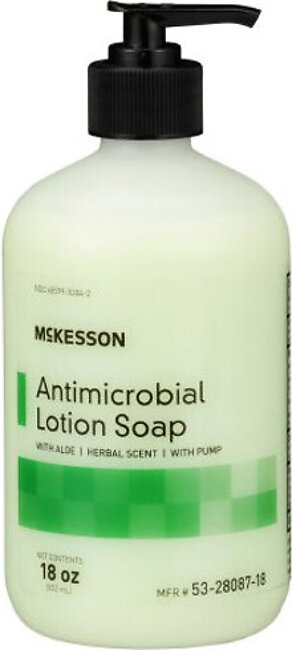 MCK McKesson Antimicrobial Soap Lotion Herbal Scent 18 oz Pump Bottle