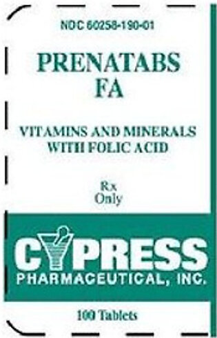 Cypress Pharma Prenatal 19 Chew 100 Tablets