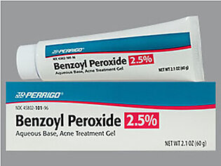 Perrigo 5% Benzoyl Peroxide Acne Medication Face Wash 5 Oz