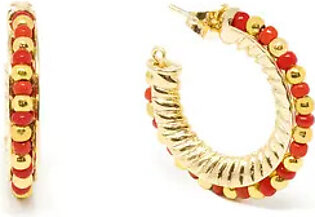 ETHIOPIA RED 3CM earrings #gold glitter