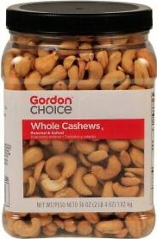 Cashews, Whole, Salted, 36 Oz Jar