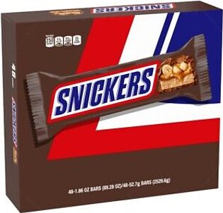 Candy Bars, Chocolate-Covered, with Nuts, 48 Ct Box