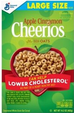 Cereal, Cheerios, Apple Cinnamon, 14.2 Oz Box