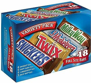 Candy Bars, Full Size, Assortment, 18 Ct Box