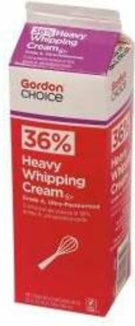 Whipping Cream, Heavy, 36%, Grade A, Extended Shelf Life, Refrigerated, 1 Qt