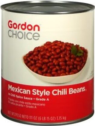 Beans, Chili, Mexican-Style, in Chili Spice Sauce, #10, 111 Oz Can