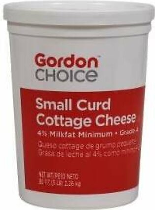 Cottage Cheese, Small Curd, 4% Milk Fat, Grade A, 5 Lb Tub