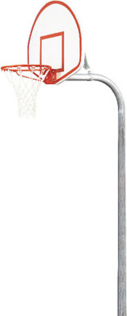 Bison Basketball Hoop Playground System, Gooseneck Pole, 54 x 35-1/2 Inches Backboard