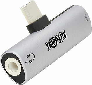 Tripp Lite Usb-C To 3.5 Mm Headphone Jack Adapter For Hi-Res Stereo Audio - Pd 3.0 And Qc 2.0 Charging, Silver - Usb-C To Headphone Jack / Charging Adapter - Usb-C Male Reversible To 4-Pole Mini Jack, Usb-C Female - Silver - Usb Power Delivery (60W)