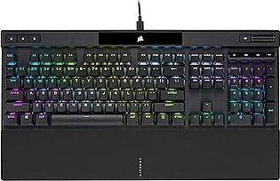 Corsair K70 RGB PRO Wired Mechanical Gaming Keyboard (CHERRY MX RGB Blue Switches: Tactile and Clicky, 8,000Hz Hyper-Polling, PBT DOUBLE-SHOT PRO Keycaps, Soft-Touch Palm Rest) QWERTY, NA - Black K70 RGB PRO MX BLUE (Clicky) Black