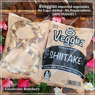 8Veggiez frozen vegetable IQF MUSHROOM SHIITAKE - JAMUR SHITAKE 500g 8 Veggiez (new packaging)