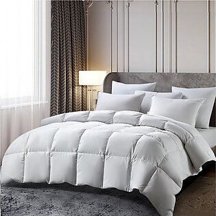 All Season Down And Feather Comforter In White