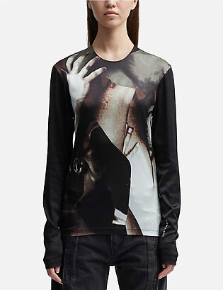 Body Collage-print Long-sleeve T-shirt In Black
