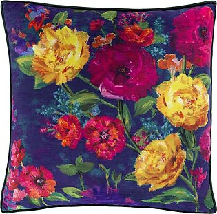 Posy Polyester Pillow In Blue